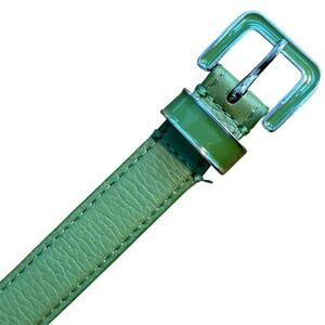 Talbots Green Leather 1/2 Wide Skinny Belt Women's Small